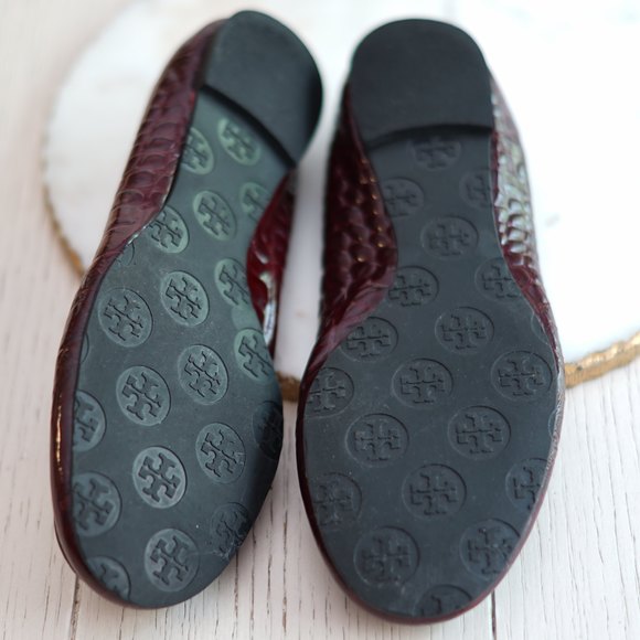 Tory Burch Burgundy Flats - Picture 7 of 8